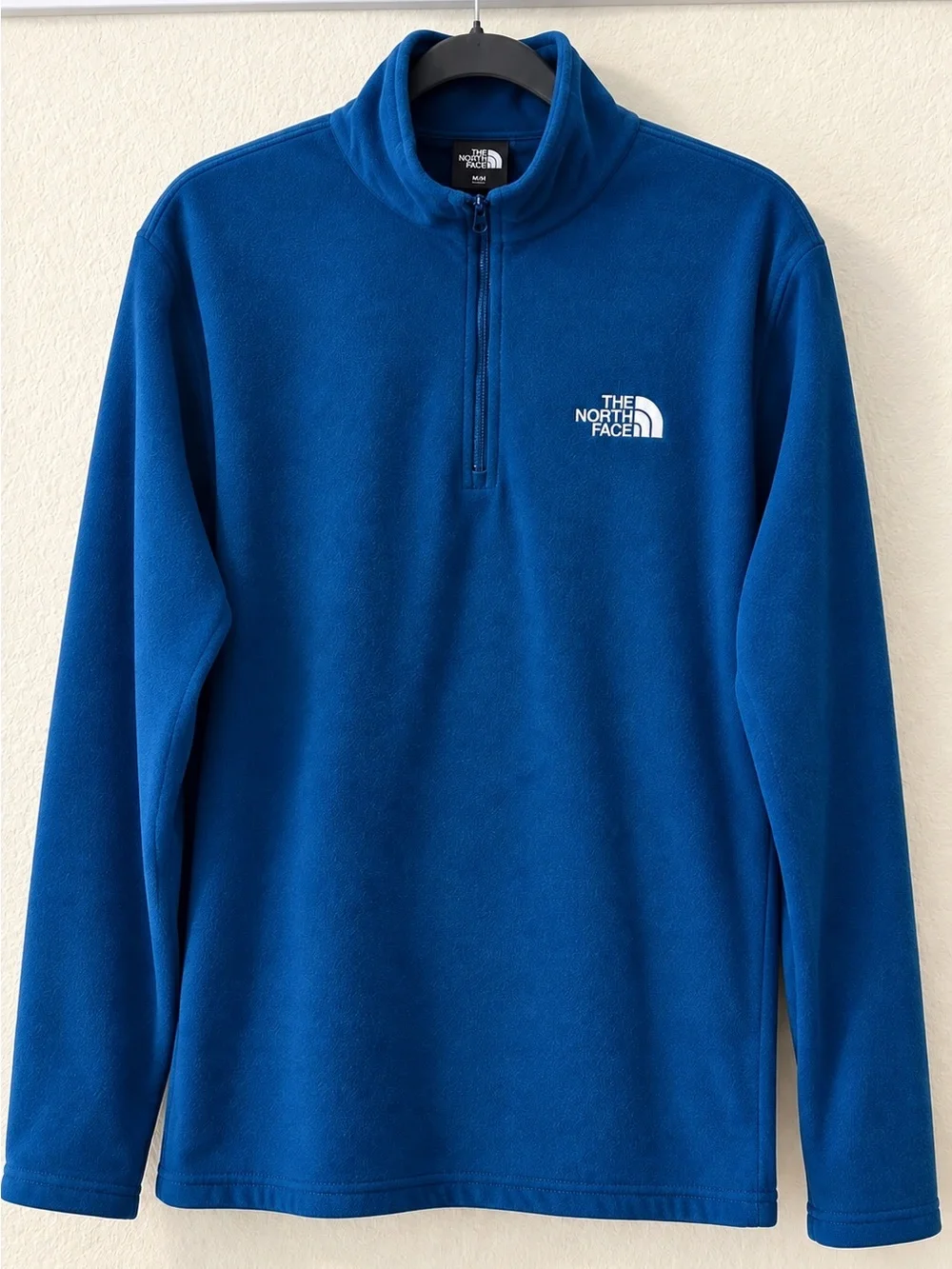 The North Face Men’s Medium Blue Fleece 1/4 Zip Pullover Jacket Outdoor